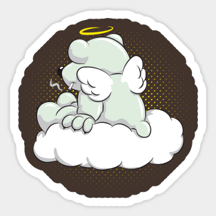 Dead Polar Bear with Wings Sticker